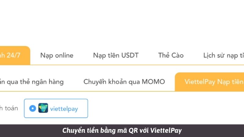 Chuyển tiền bằng mã QR với ViettelPay
